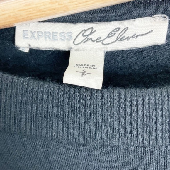 Express Women’s Black Side Lace Up Sweater Knit Tunic Dress - Picture 13 of 16